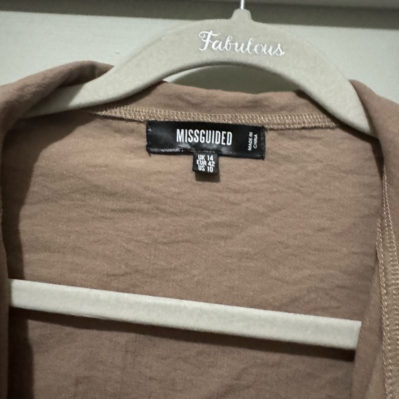 Misguided Brown Button-Up Long Sleeve - Picture 2 of 3